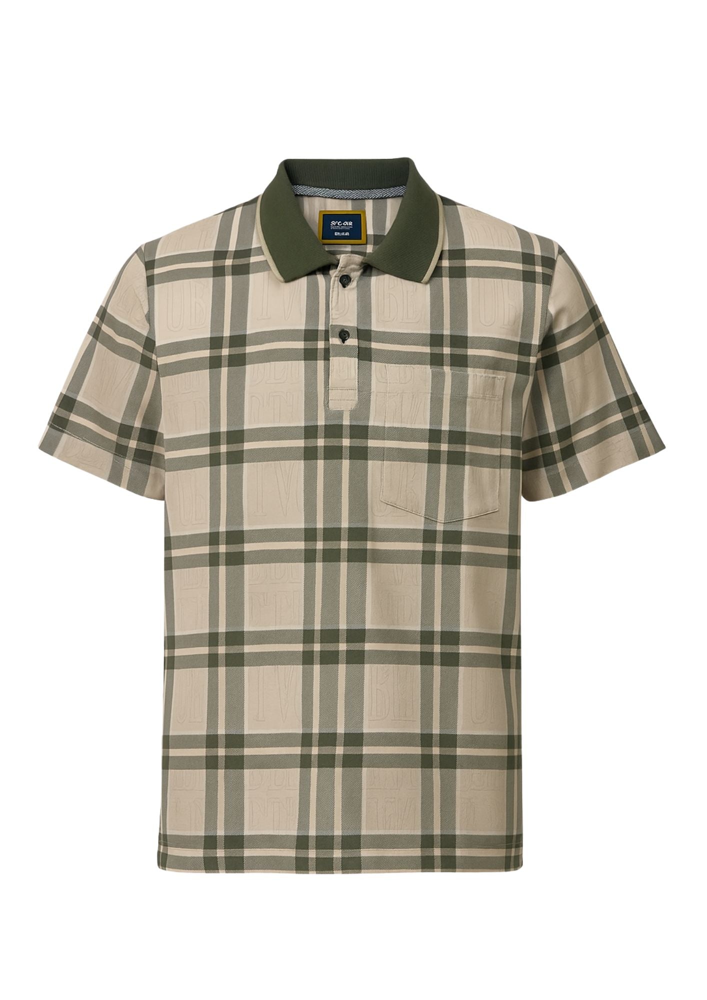 Urban Grid Monochrome Polo