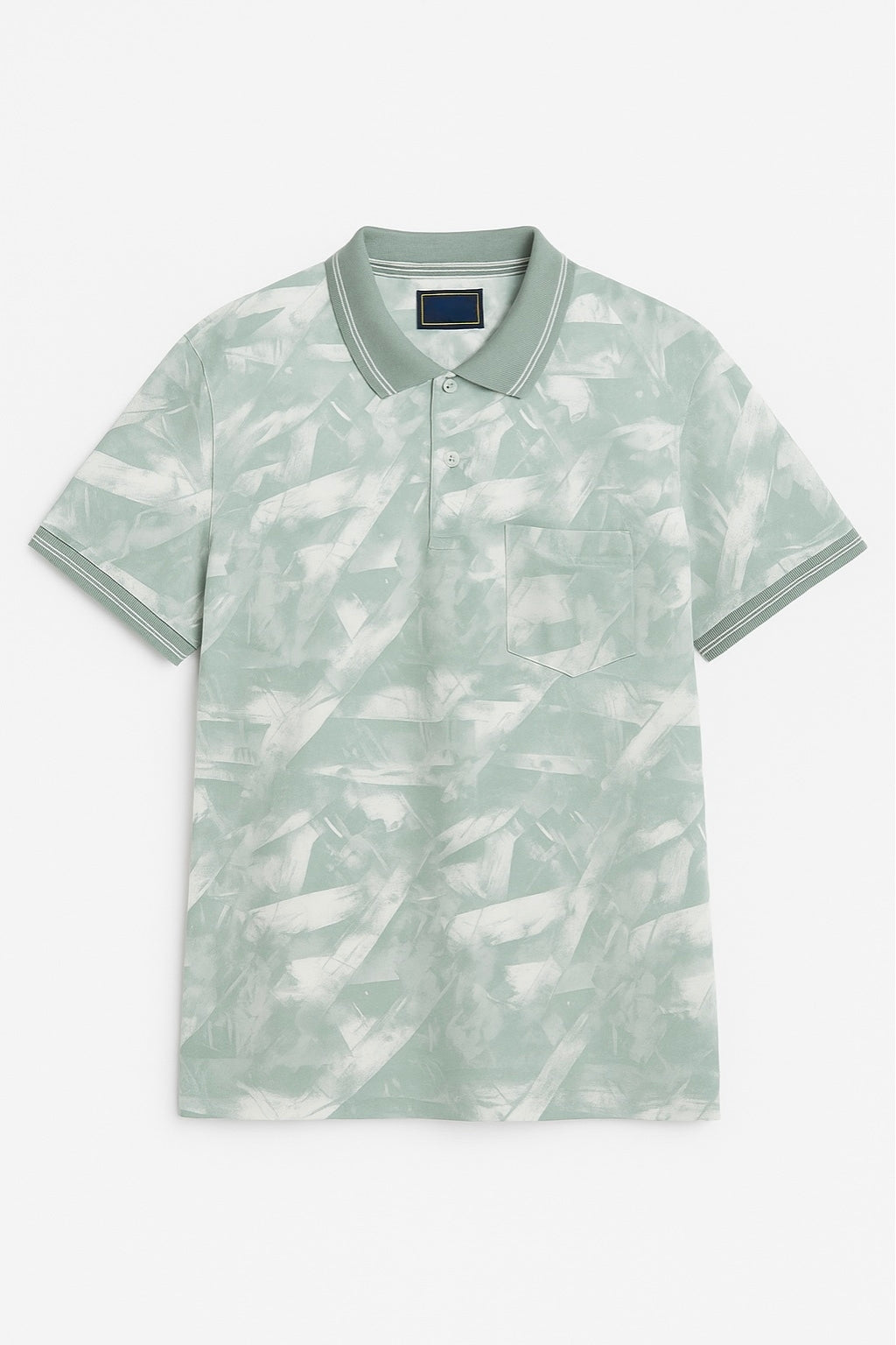 Textured Print Polo Shirt