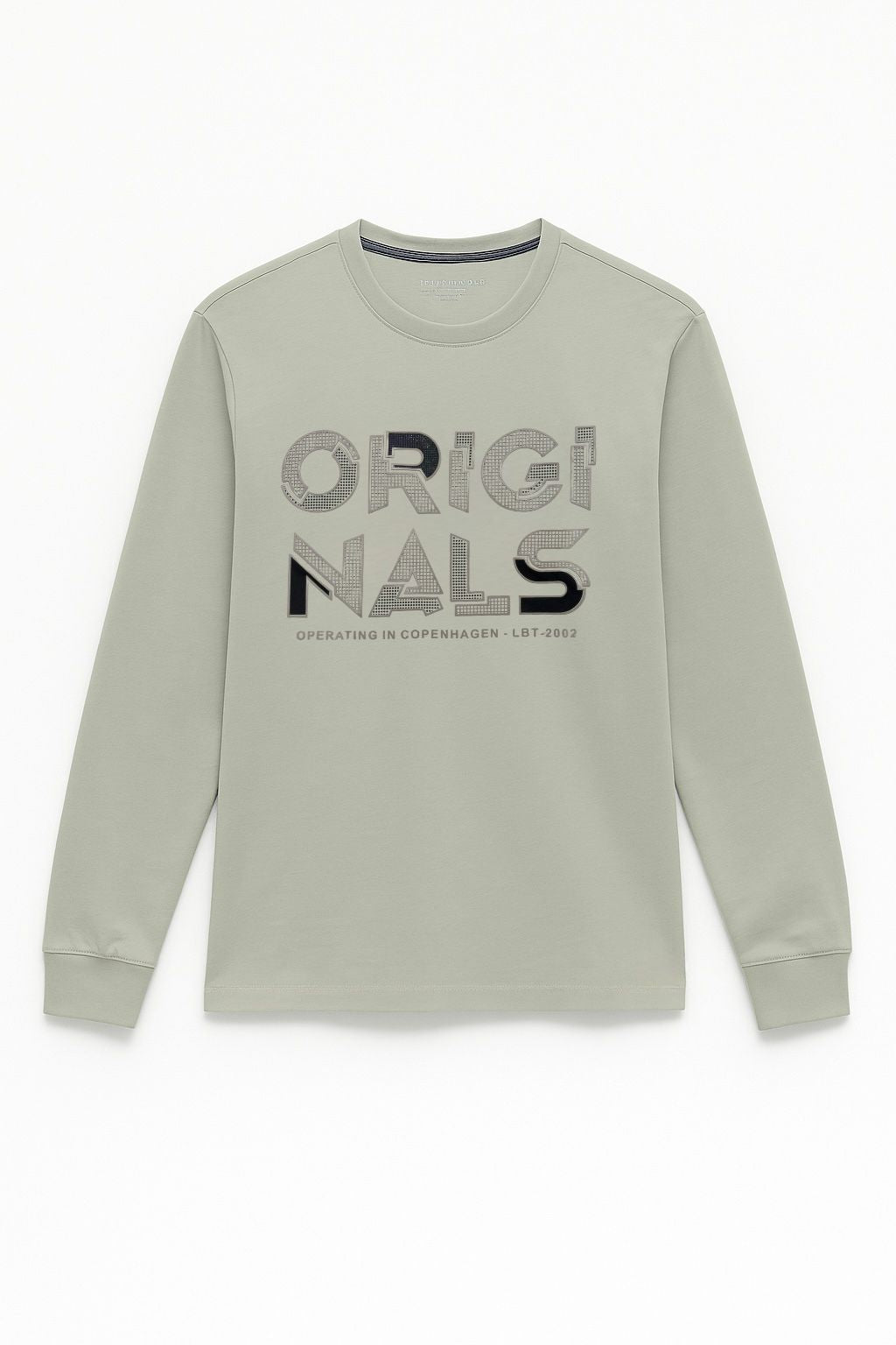 Beige “ORIGINALS” Printed Full-Sleeve T-Shirt