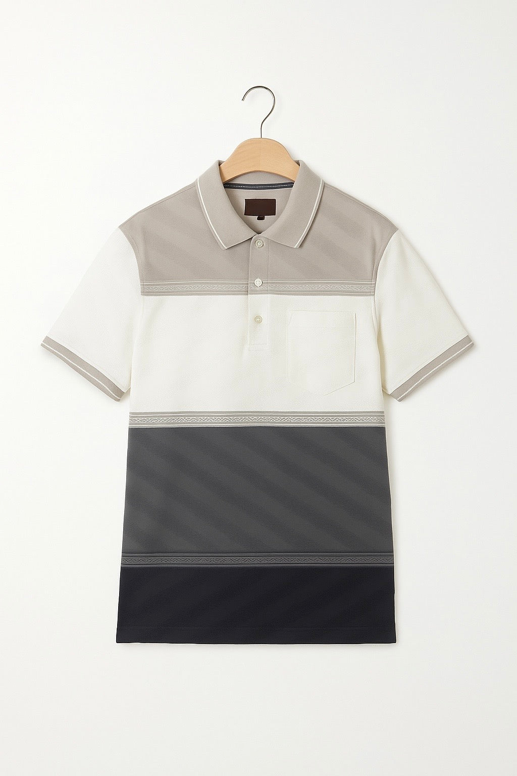 Men’s Multi-Color Block Polo T-Shirt
