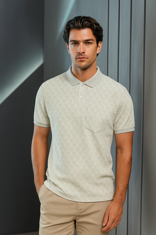 Mercerised Texture Polo Tee