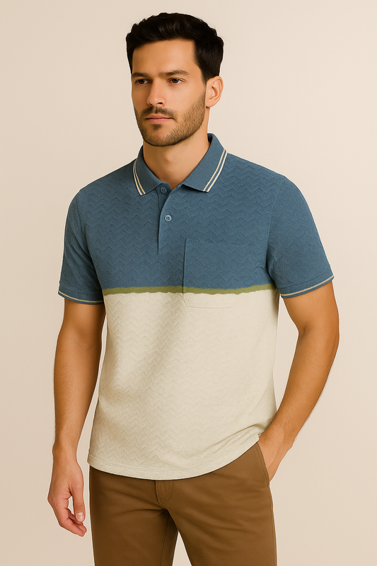 Vertical Striped Polo T-Shirt