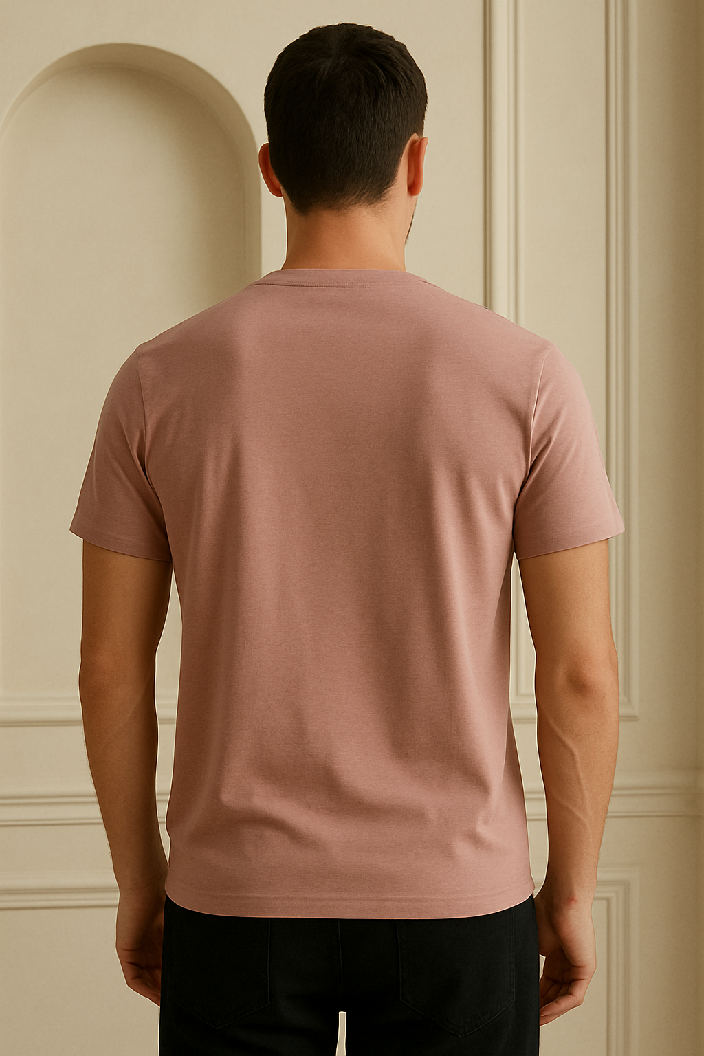 Dusty Rose Graphic Cotton Tee