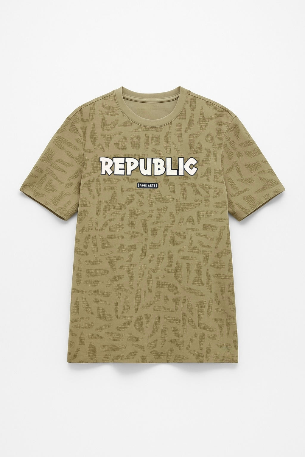 White Printed Graphic T-Shirt – Republic Edition