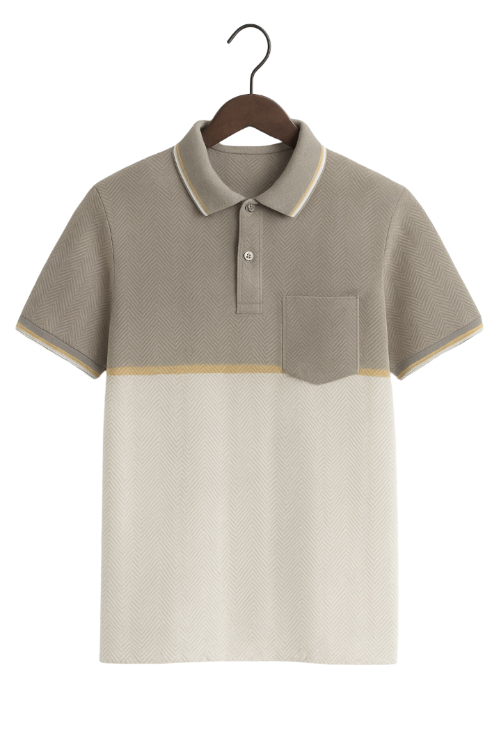 Vertical Striped Polo T-Shirt