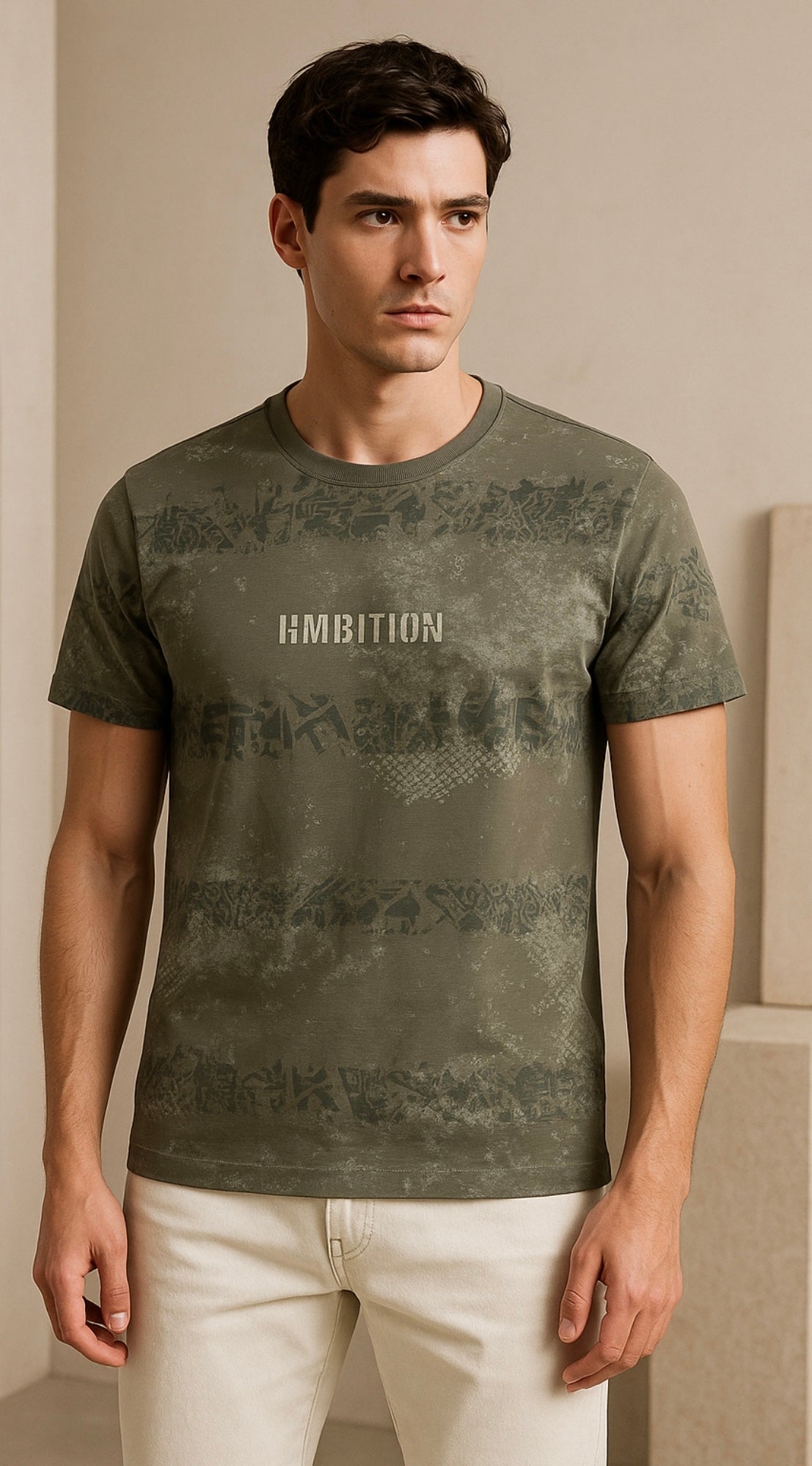 Olive Camouflage Graphic Tee