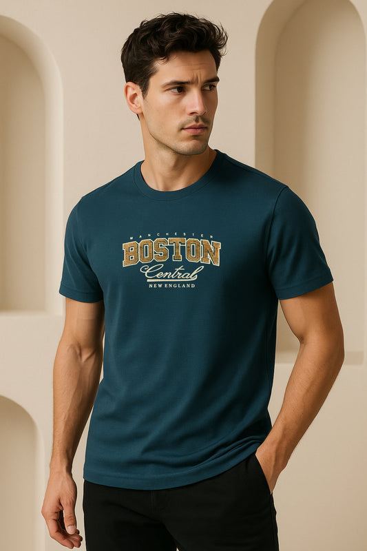 Teal Boston Central Graphic T-Shirt