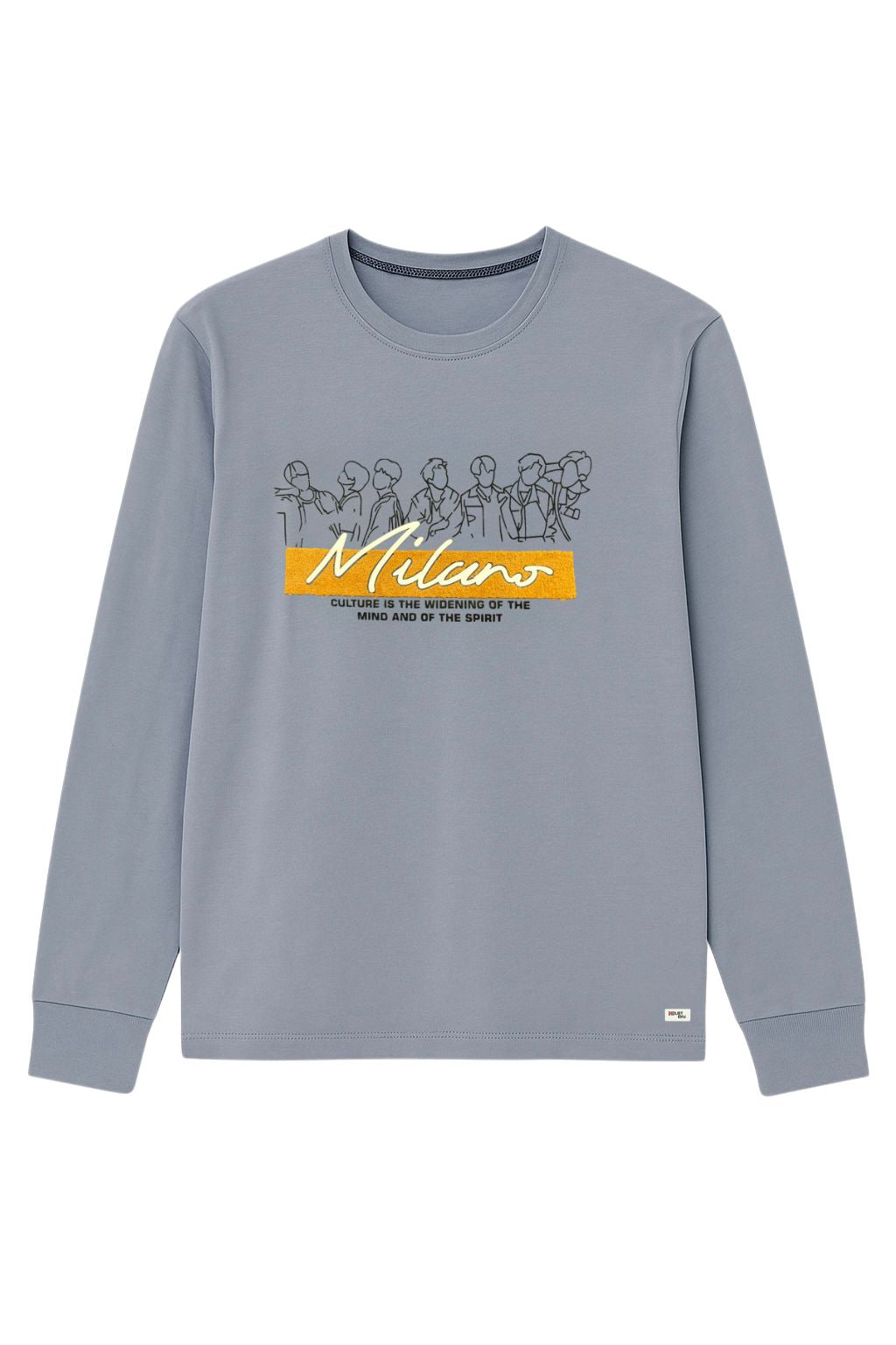 Milano Line Art Printed Cream Sweatshirt