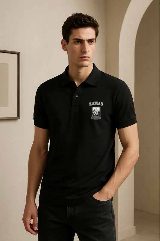 Graphic Polo Collar T-Shirt