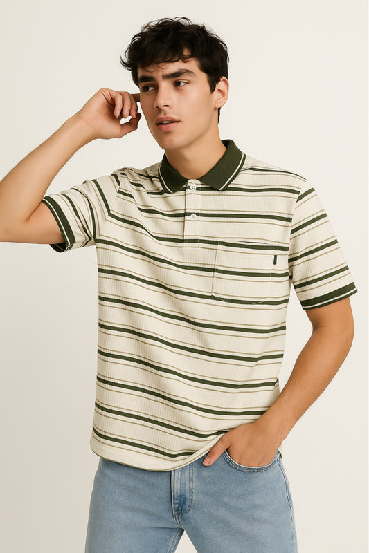 Cool Men Striper Polo